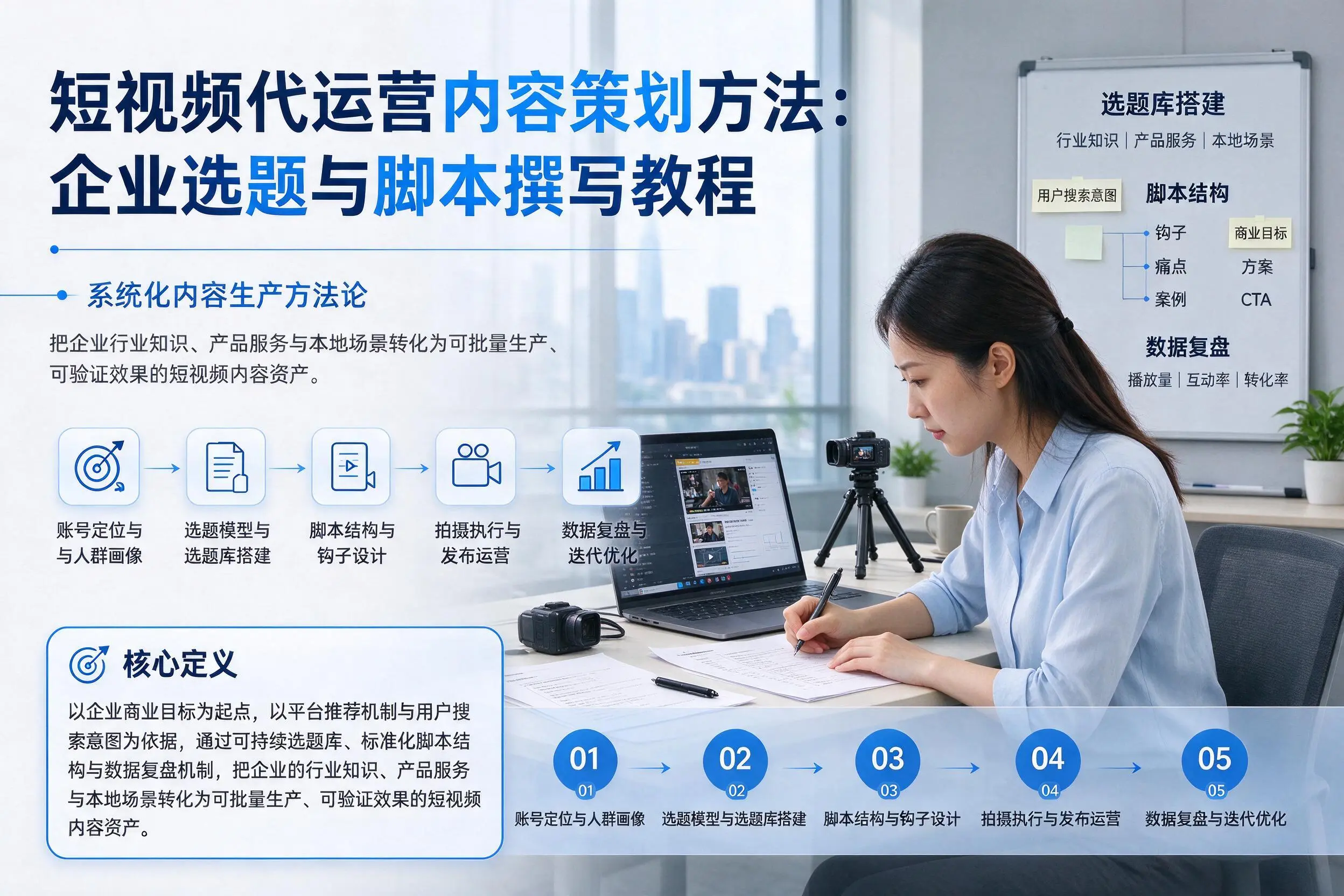 短视频代运营内容策划方法:宿迁企业选题与脚本撰写教程