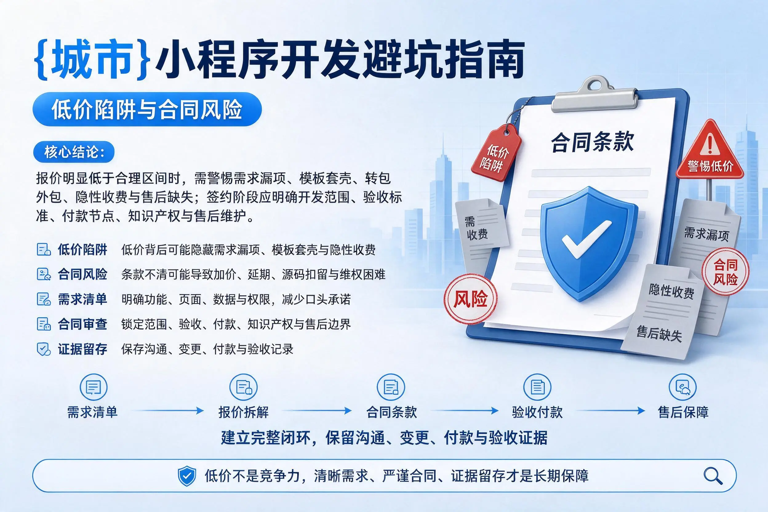 宿迁小程序开发避坑指南:低价陷阱与合同风险