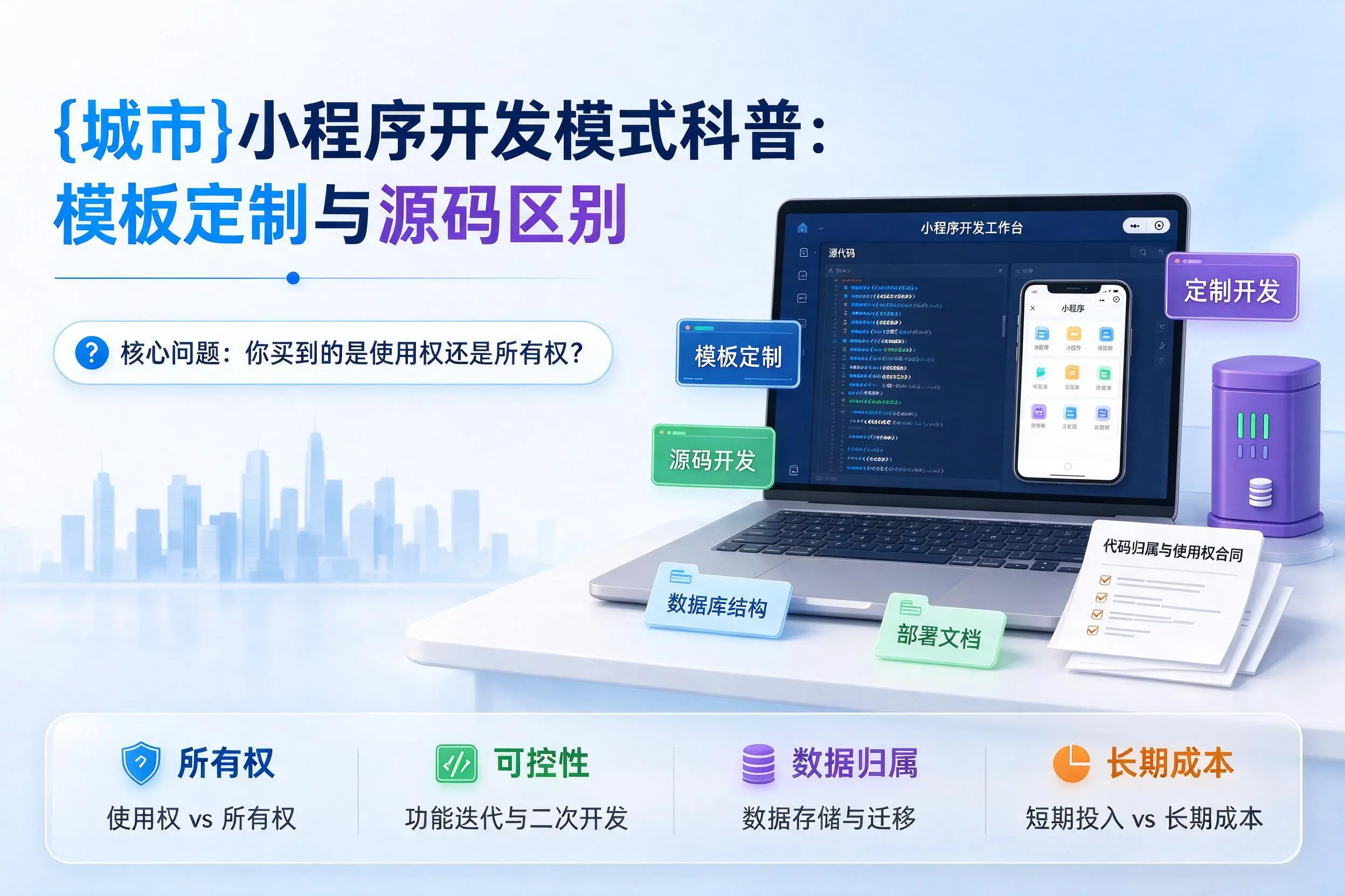 宿迁小程序开发模式科普:模板定制与源码区别