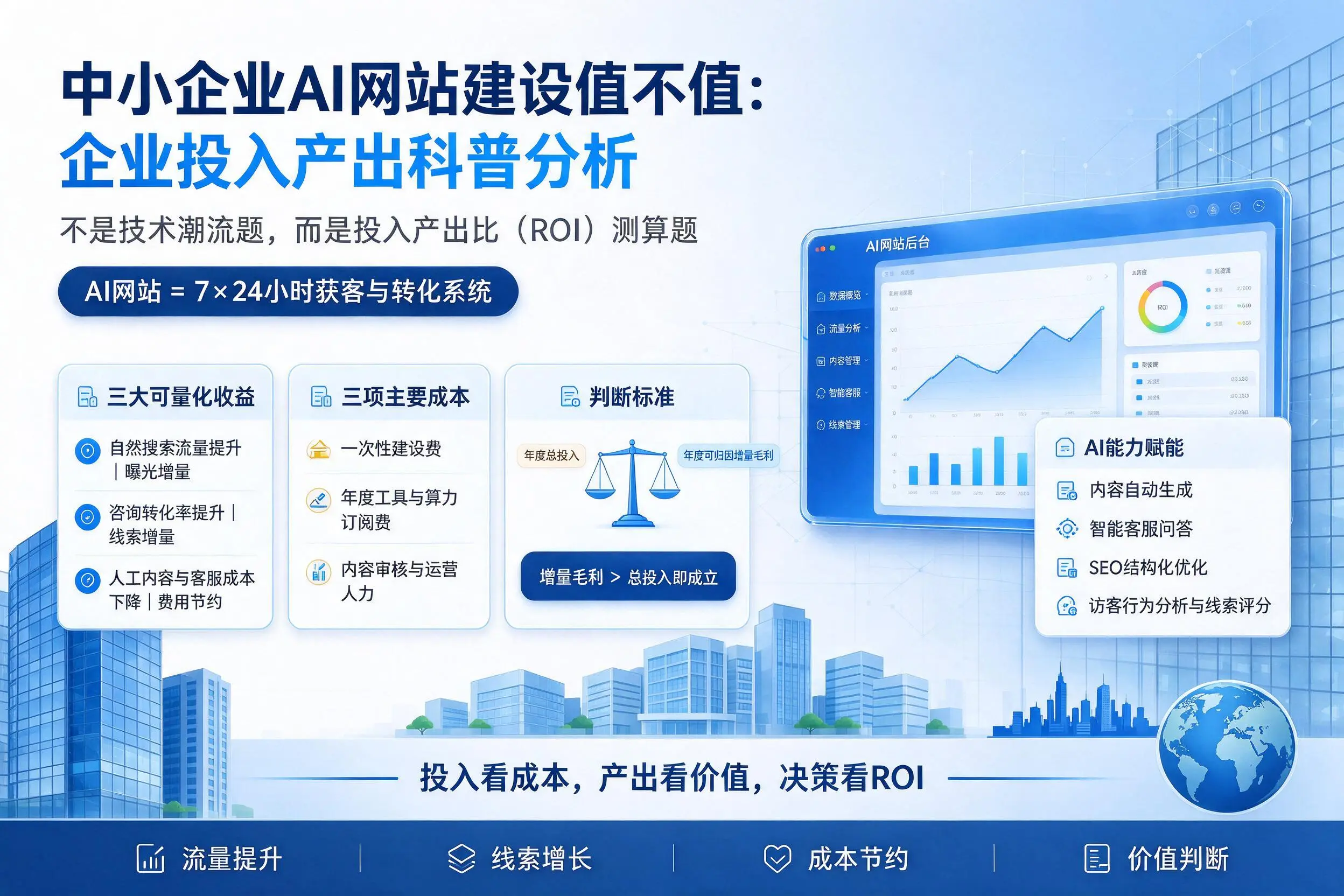 中小企业AI网站建设值不值：宿迁企业投入产出科普分析
