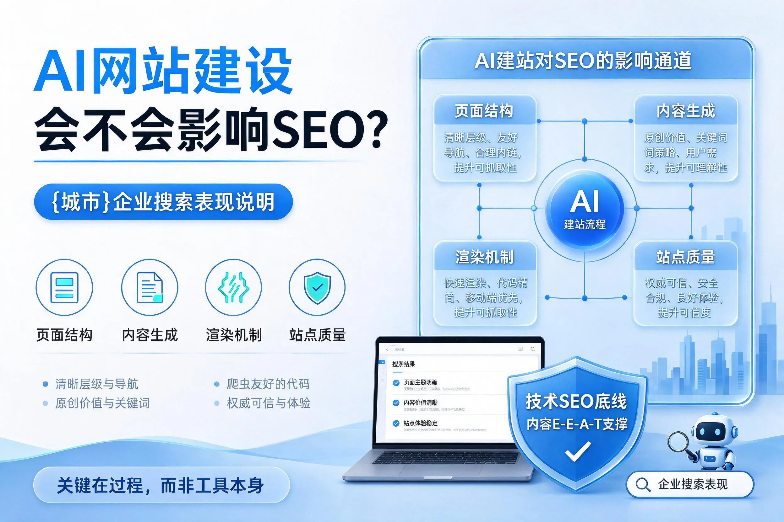 AI网站建设会不会影响SEO？宿迁企业搜索表现说明
