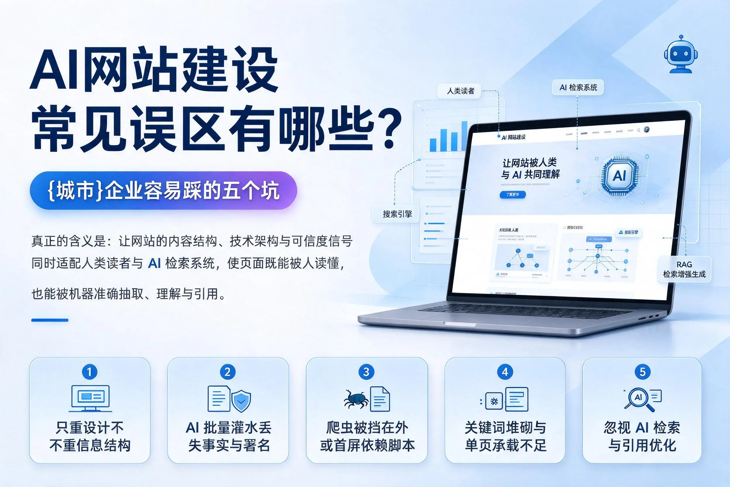 AI网站建设常见误区有哪些？宿迁企业容易踩的五个坑