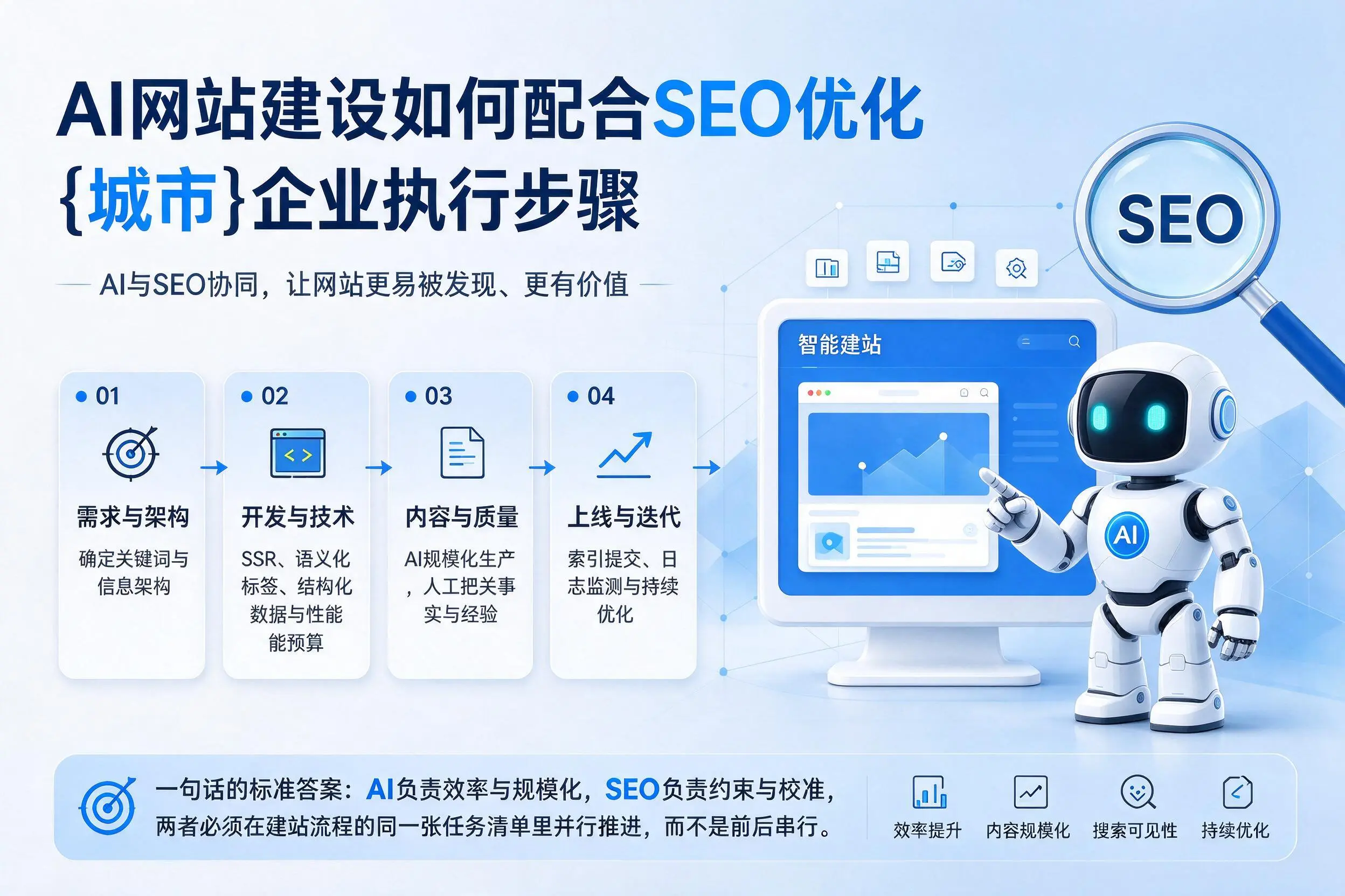 AI网站建设如何配合SEO优化,宿迁企业执行步骤