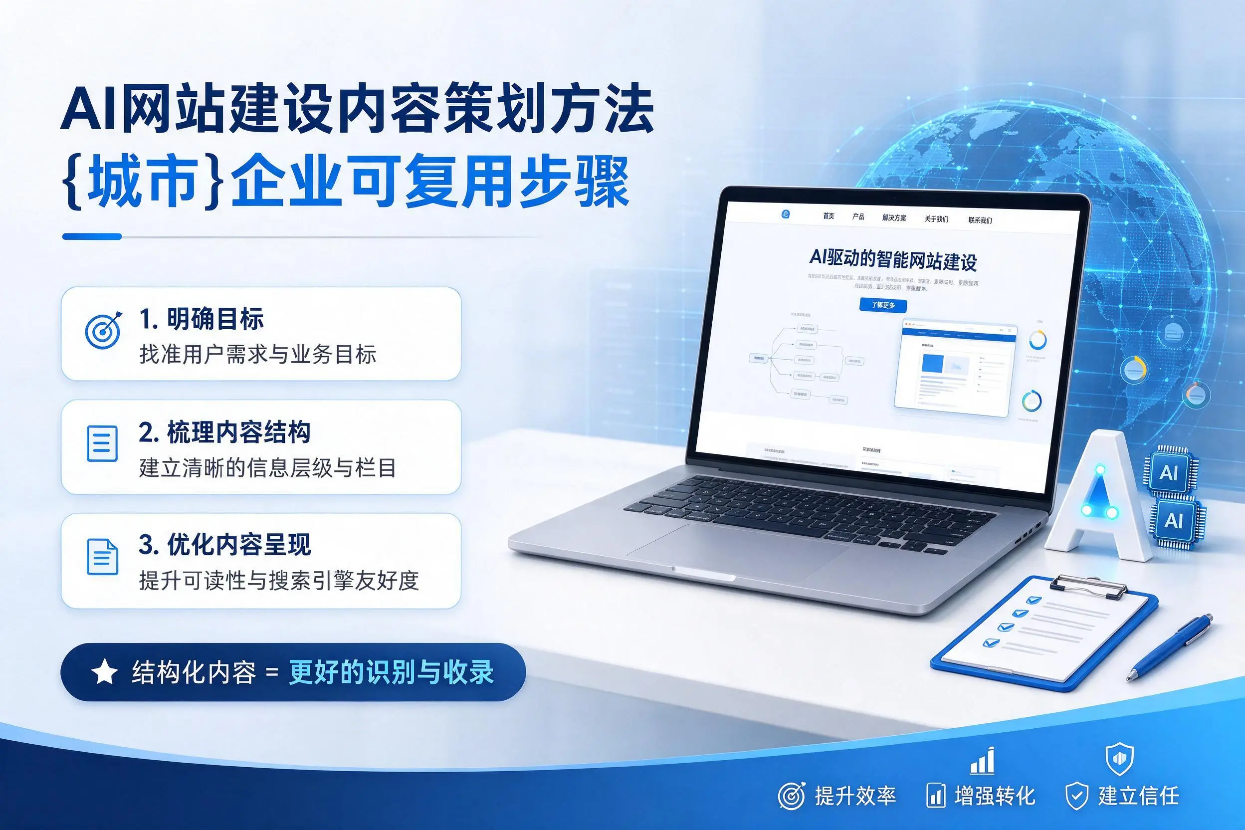 AI网站建设内容策划方法,宿迁企业可复用步骤