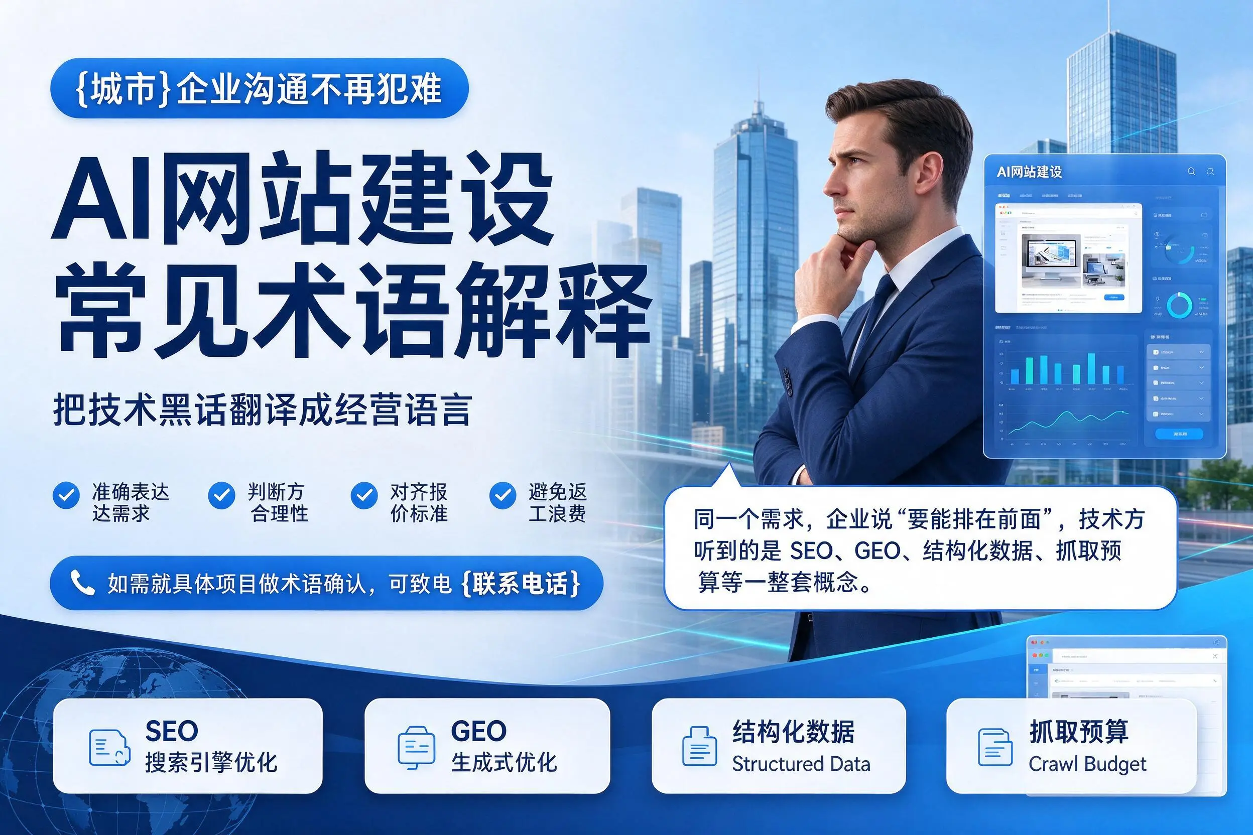 AI网站建设常见术语解释,宿迁企业沟通不再犯难